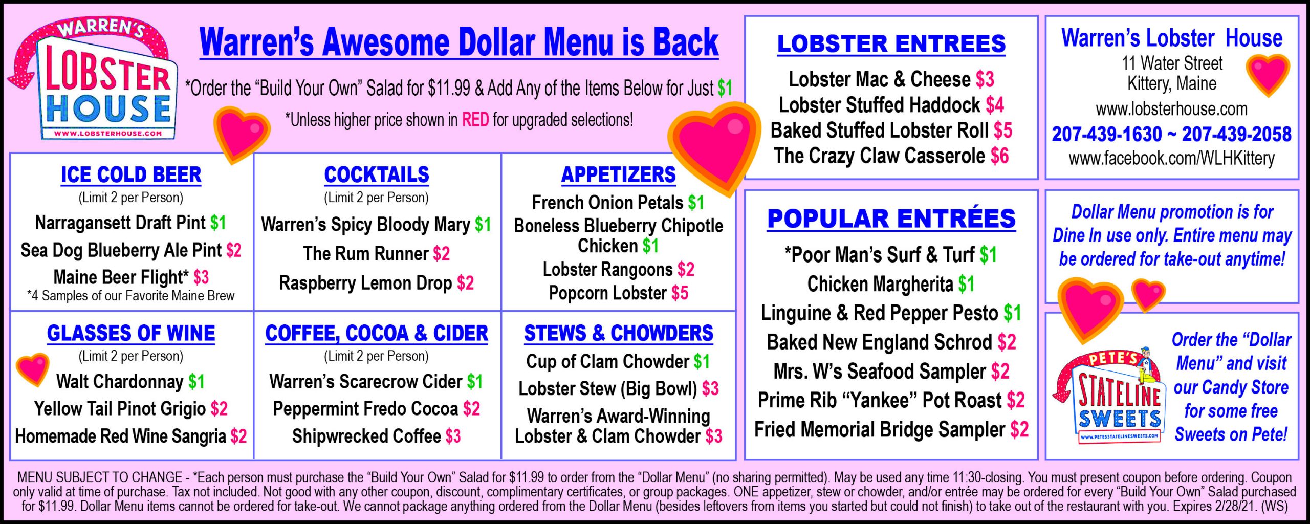 Coupons Warren's Lobster House
